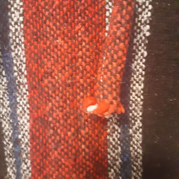 Artesanias Cuamatzi Size XL Baja Mexican Blanket Pullover Poncho Hoodie Striped - Picture 5 of 10